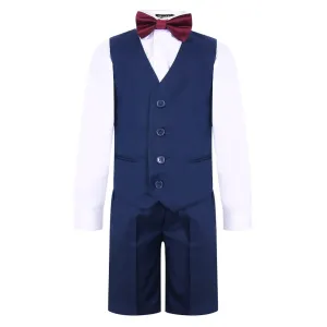 Shelby - Navy Shorts Suit