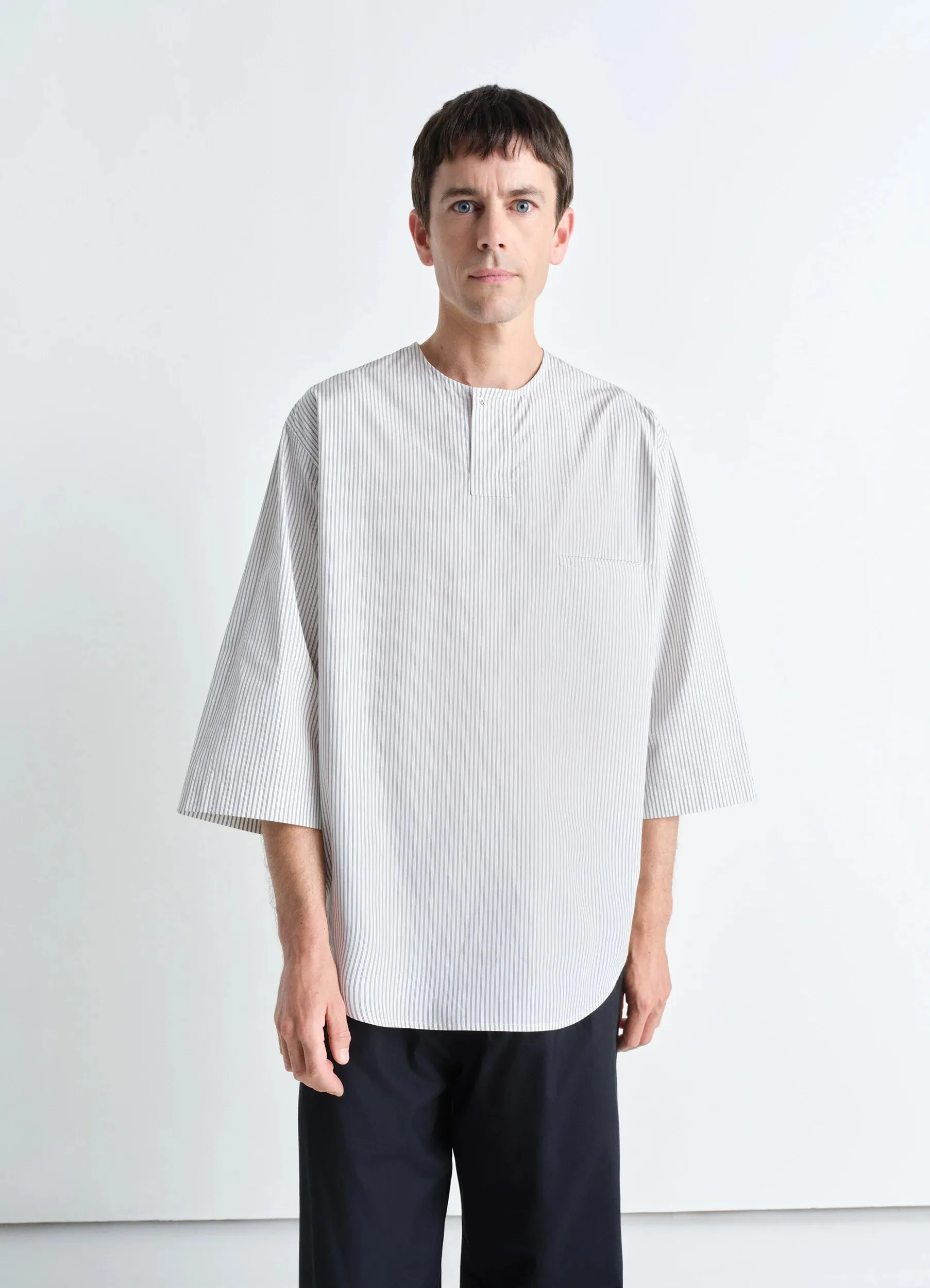 SHORT SLEEVE HENLEY TOP