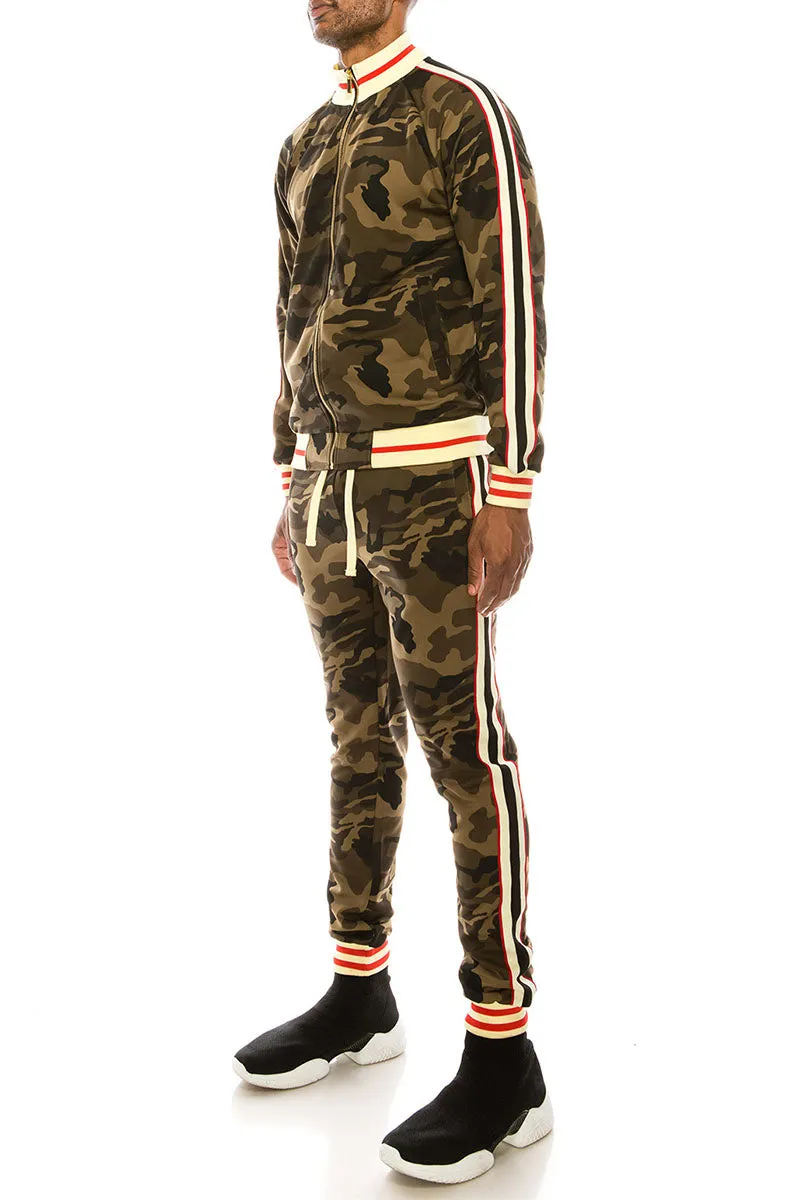 Side Stripe Track Suit - Camo