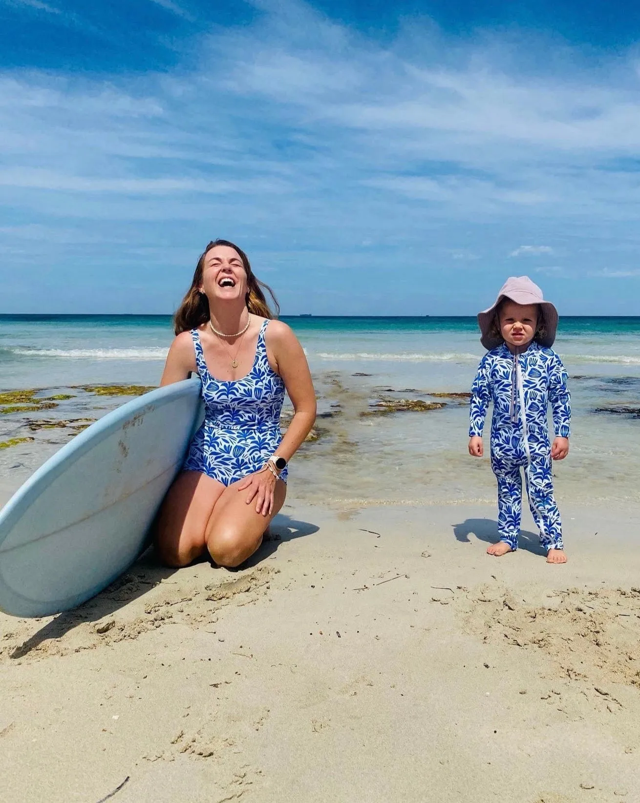 SIDNEY LONG LEG KIDS SUIT - SANTORINI
