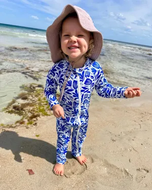 SIDNEY LONG LEG KIDS SUIT - SANTORINI