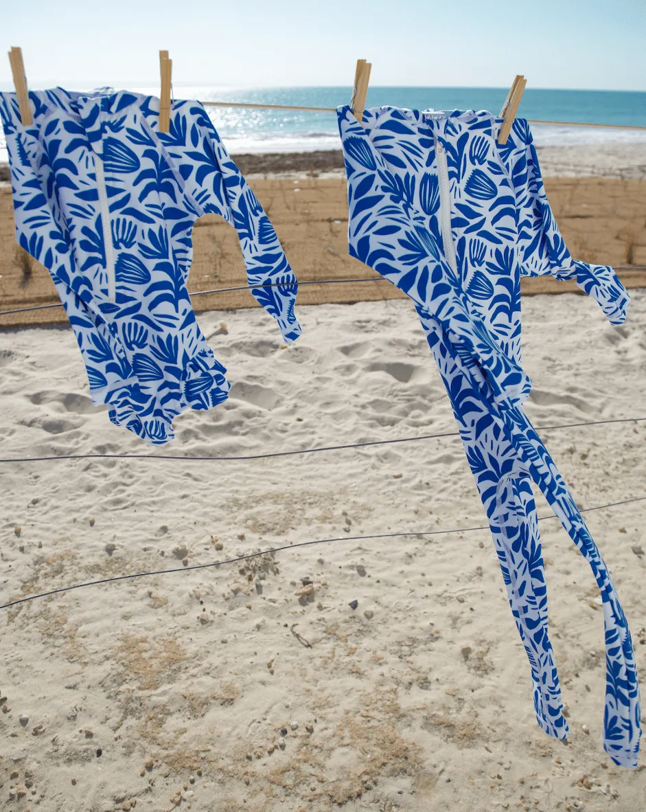 SIDNEY LONG LEG KIDS SUIT - SANTORINI
