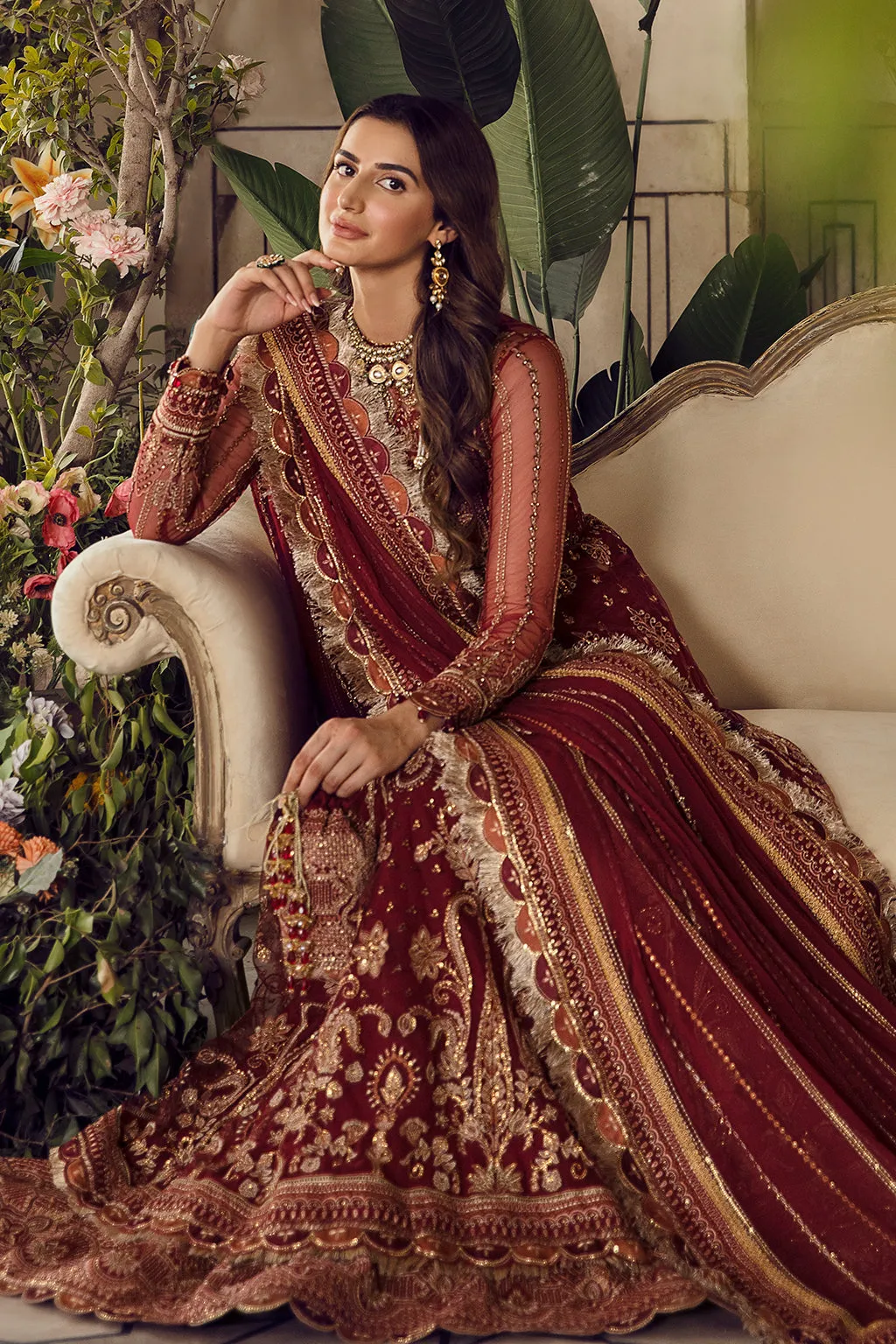 SIENNA | Afrozeh La Fuchsia Wedding Edition 2022 | Unstitched Embroidered Net Suits