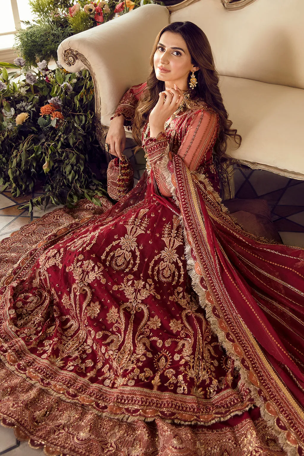 SIENNA | Afrozeh La Fuchsia Wedding Edition 2022 | Unstitched Embroidered Net Suits