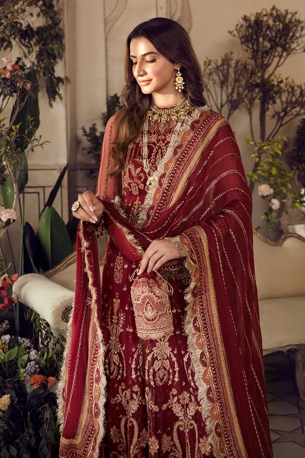 SIENNA | Afrozeh La Fuchsia Wedding Edition 2022 | Unstitched Embroidered Net Suits
