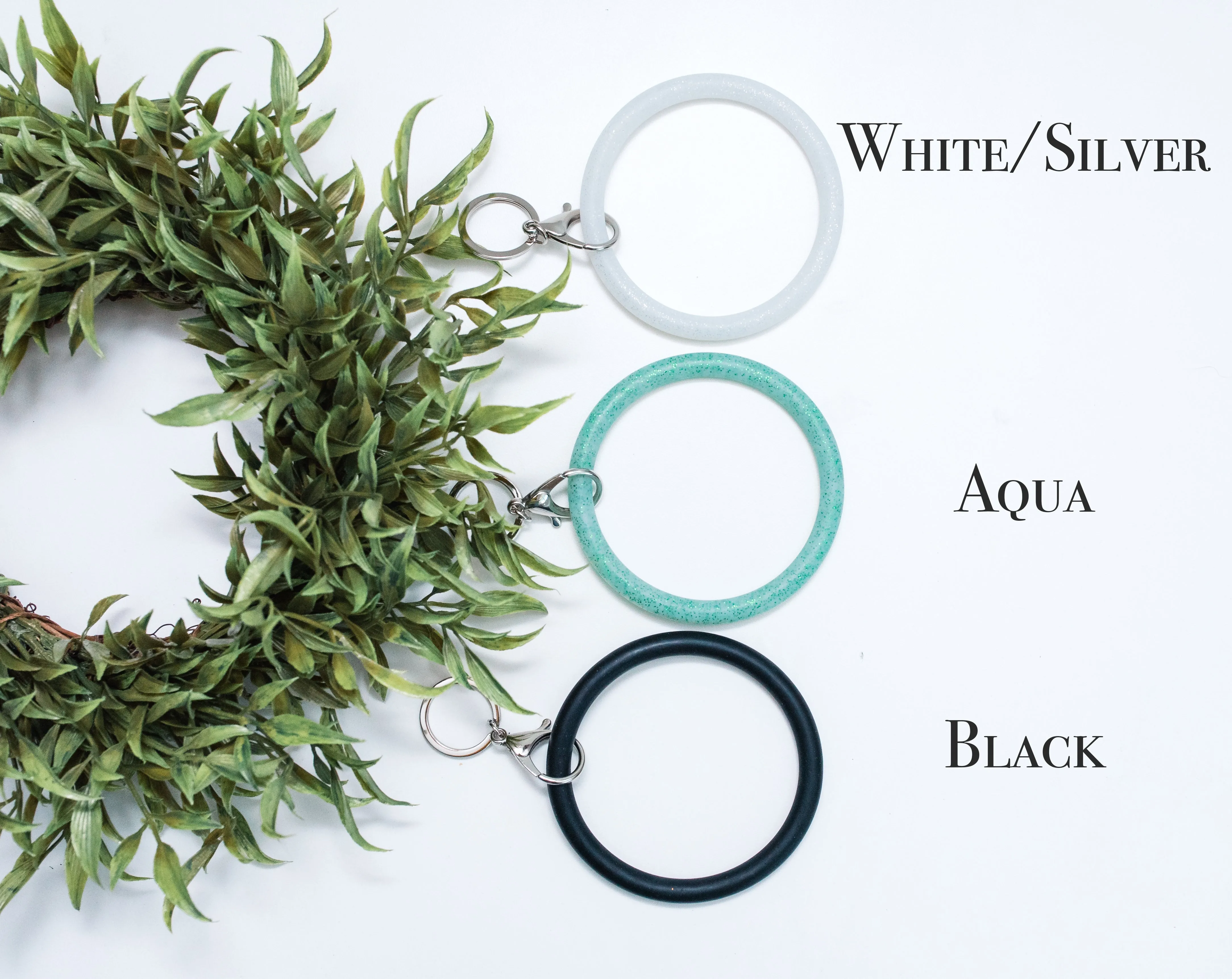 Silicone Bracelet Wrist Key Rings 6 Colors
