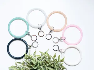 Silicone Bracelet Wrist Key Rings 6 Colors