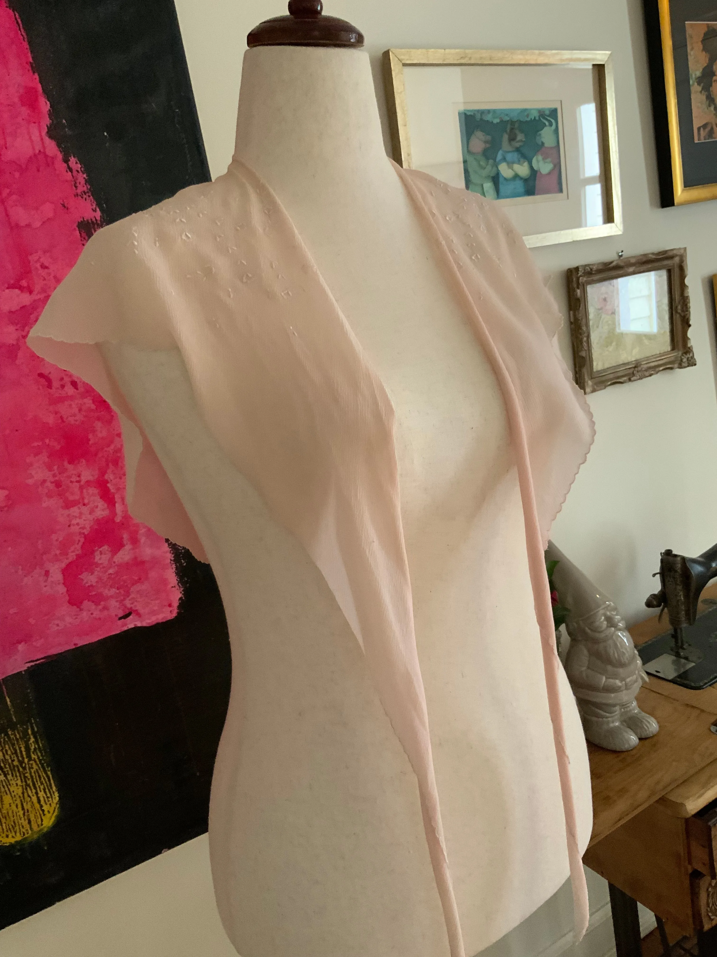 Silk Cape Bed Jacket - 30s -30I