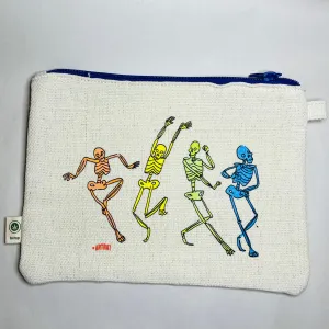 Skelly Rainbow Dance Hemp/Cotton Pouch - Designed by Sadie Rothenberg
