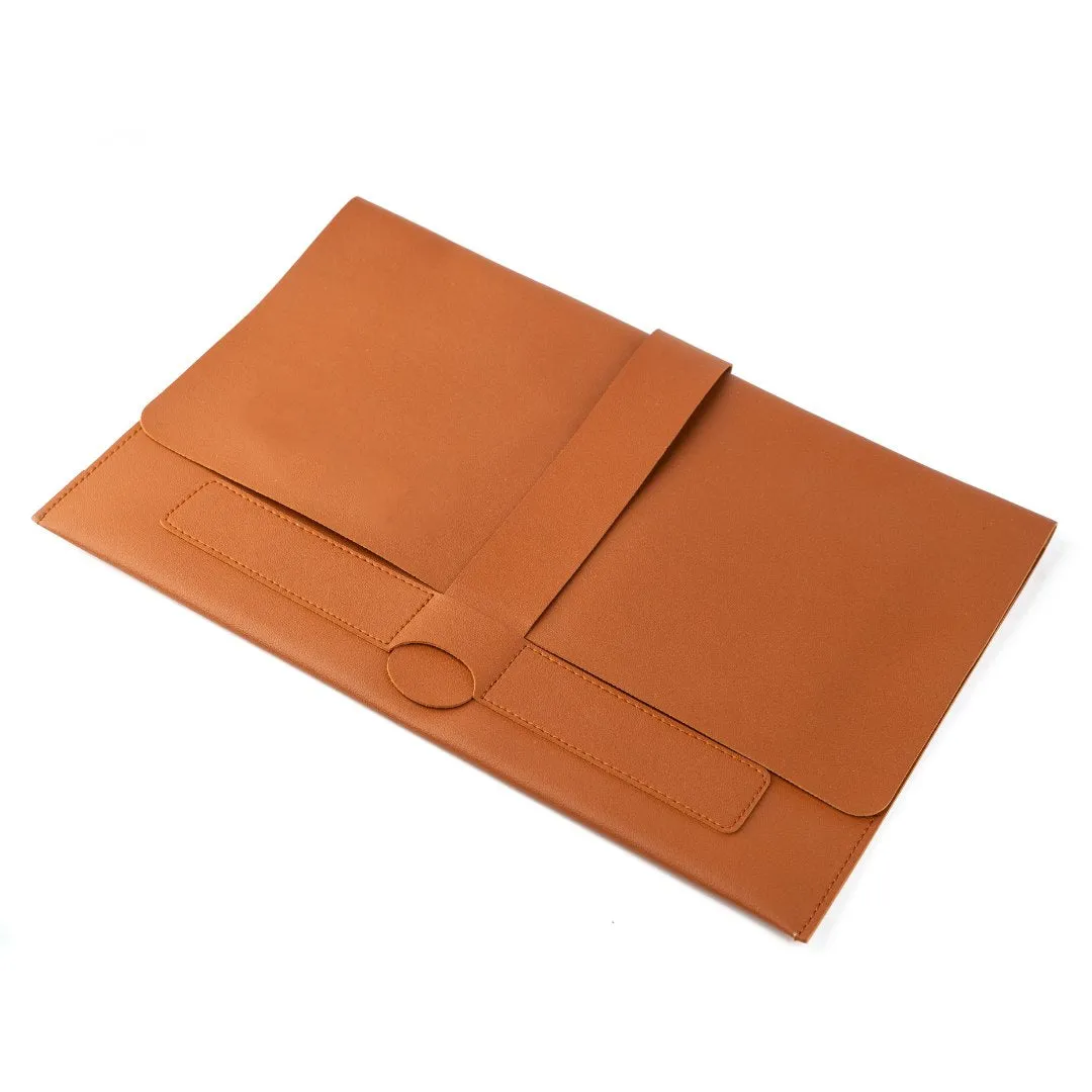 Sleek Station - Laptop/Mobile/Tab Leather Organizer 37cm x 25cm - Purple