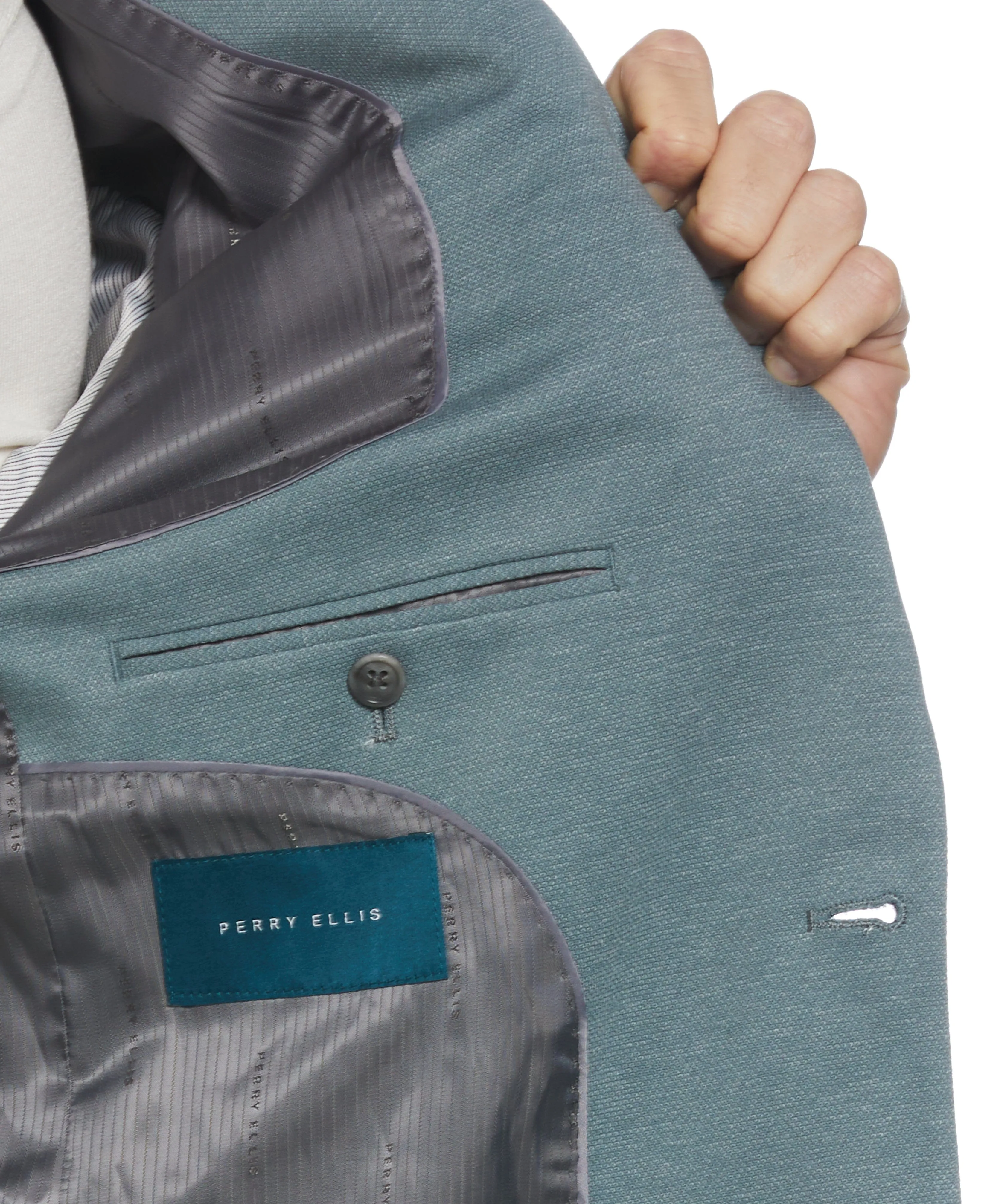Slim Fit Two Tone Smart Knit Suit Jacket