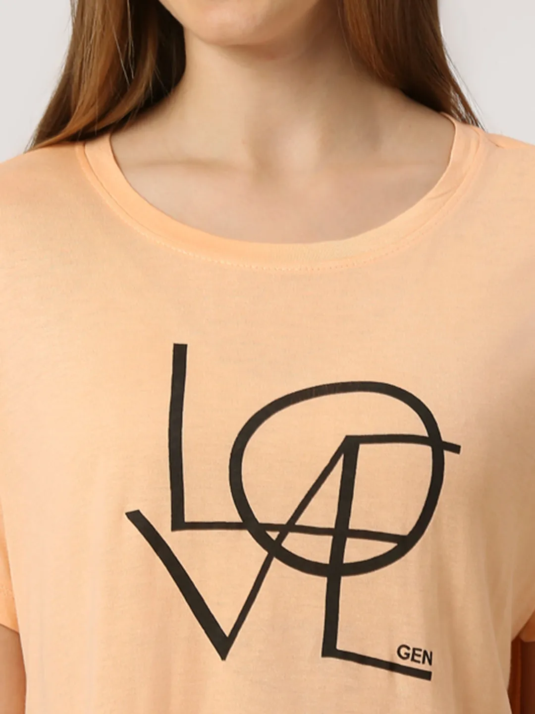 Sofia Round Neck Short Sleeve Crop T-Shirt