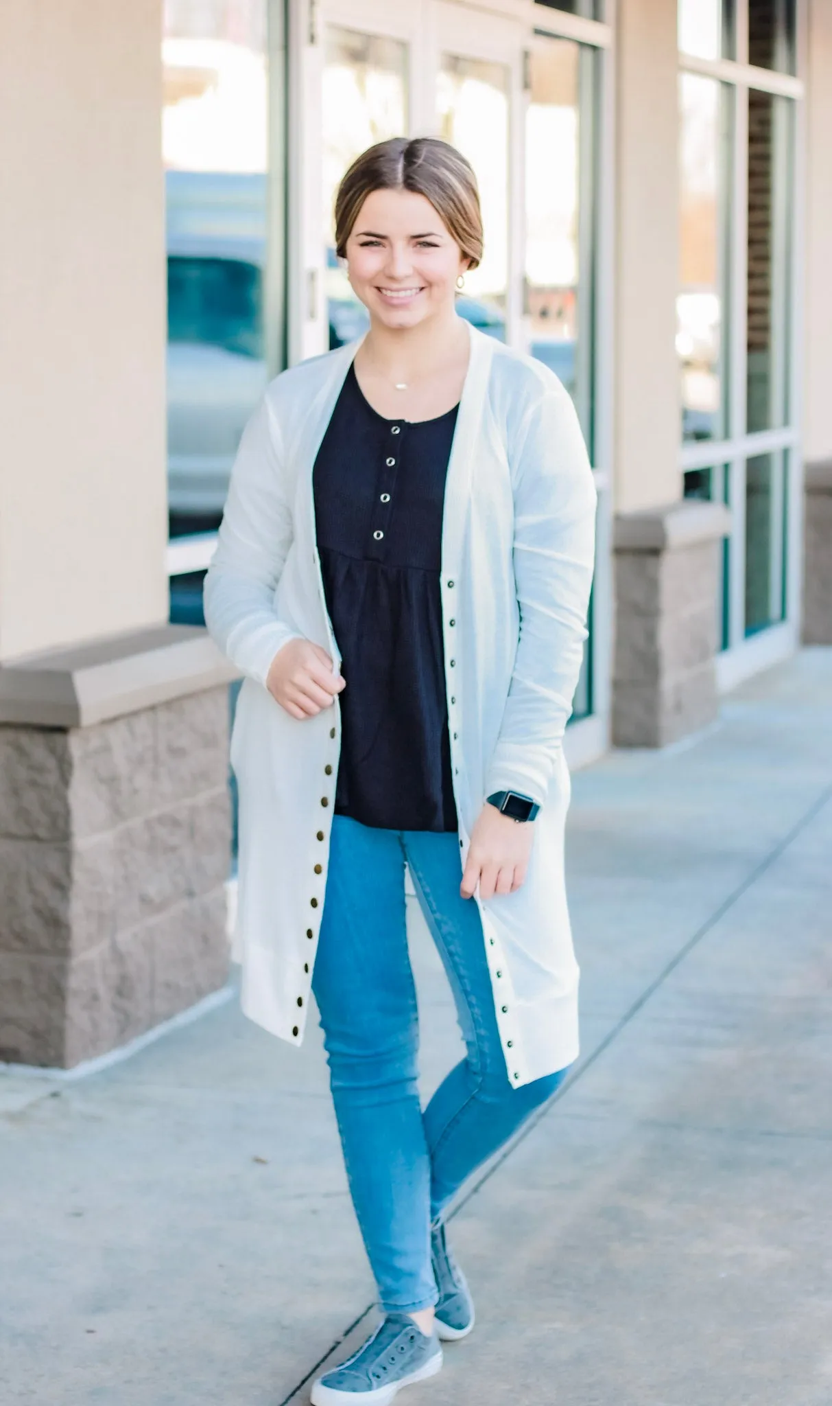 Soul Sisters Babydoll Henley in Black