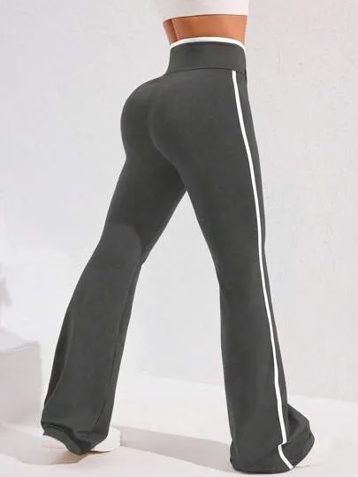Sport Studio Women's Asymmetric Waistband Flare Athletic Trousers