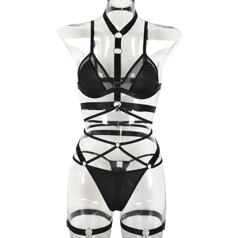 Strap Cross Rings Lingerie