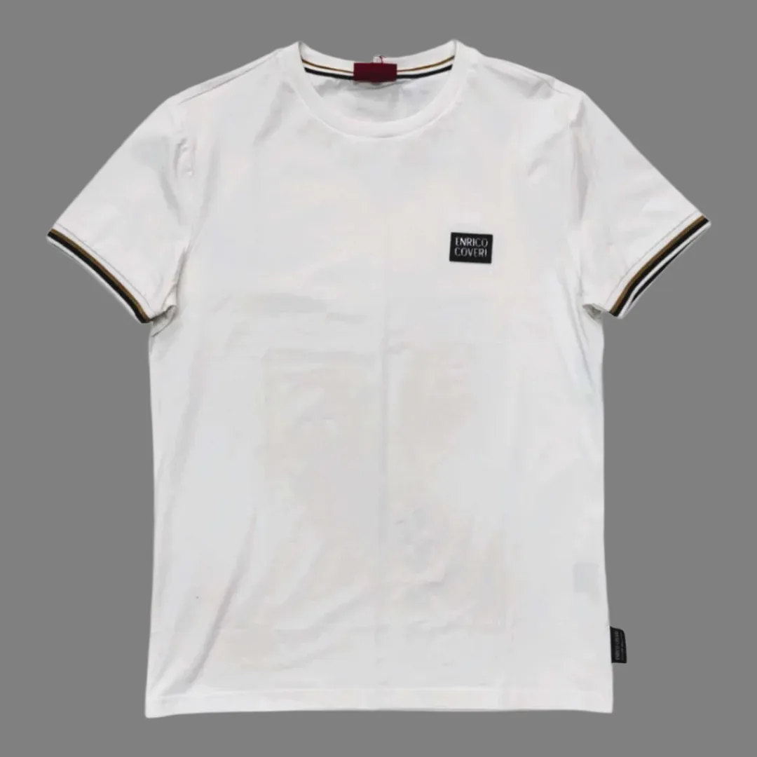 Striped Sleeve T-Shirt (White)