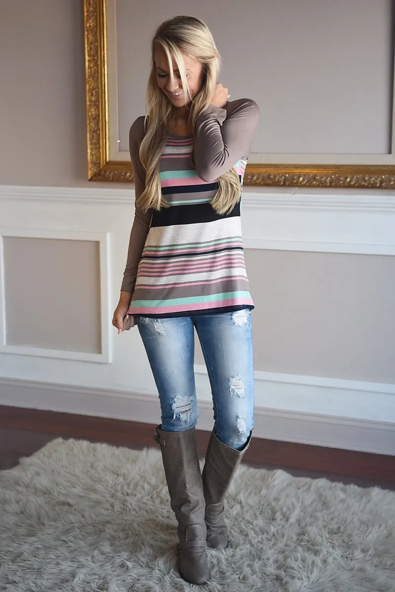 Stripes of Spring Top