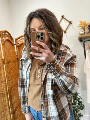Studded Mocha Plaid