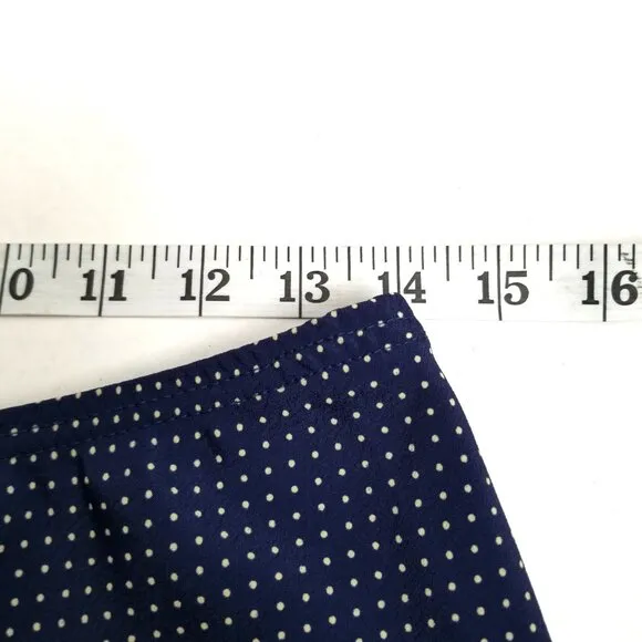 Suits Us Navy Blue Polka Dot Blazer Skirt Suit Set Sz 9/10 Retro Preppy Classic