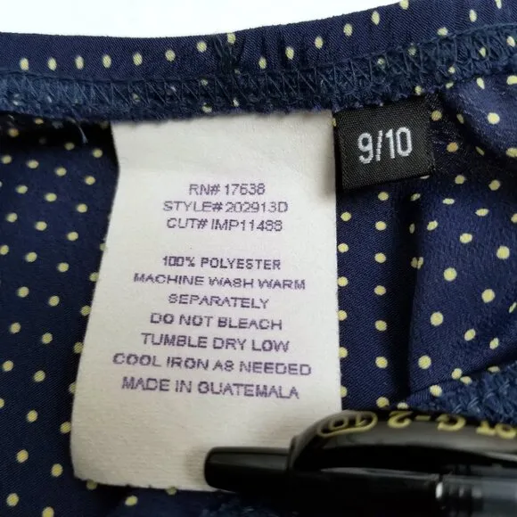 Suits Us Navy Blue Polka Dot Blazer Skirt Suit Set Sz 9/10 Retro Preppy Classic
