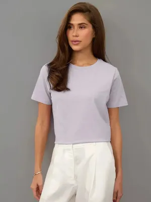 Sumuyoo Women's High Quality Cotton T-Shirt - Classic Solid Color, Regular Fit, O-Neck Style
