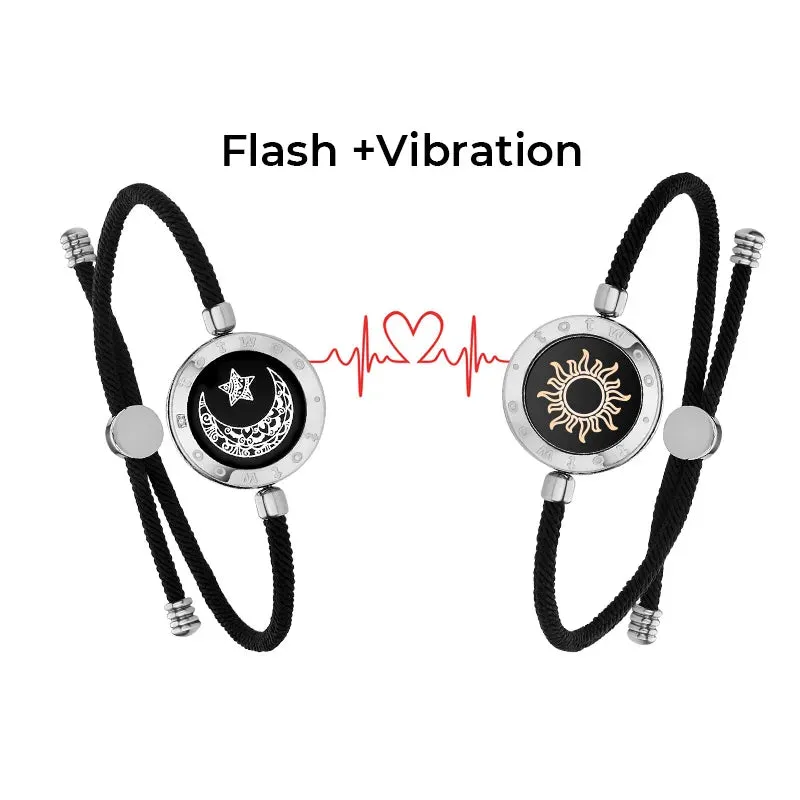 Sun Moon touch Light up Vibrate Bracelet Couples Long Distance Relationship