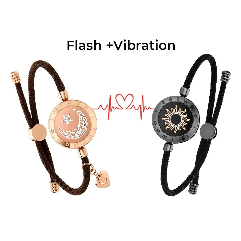 Sun Moon touch Light up Vibrate Bracelet Couples Long Distance Relationship