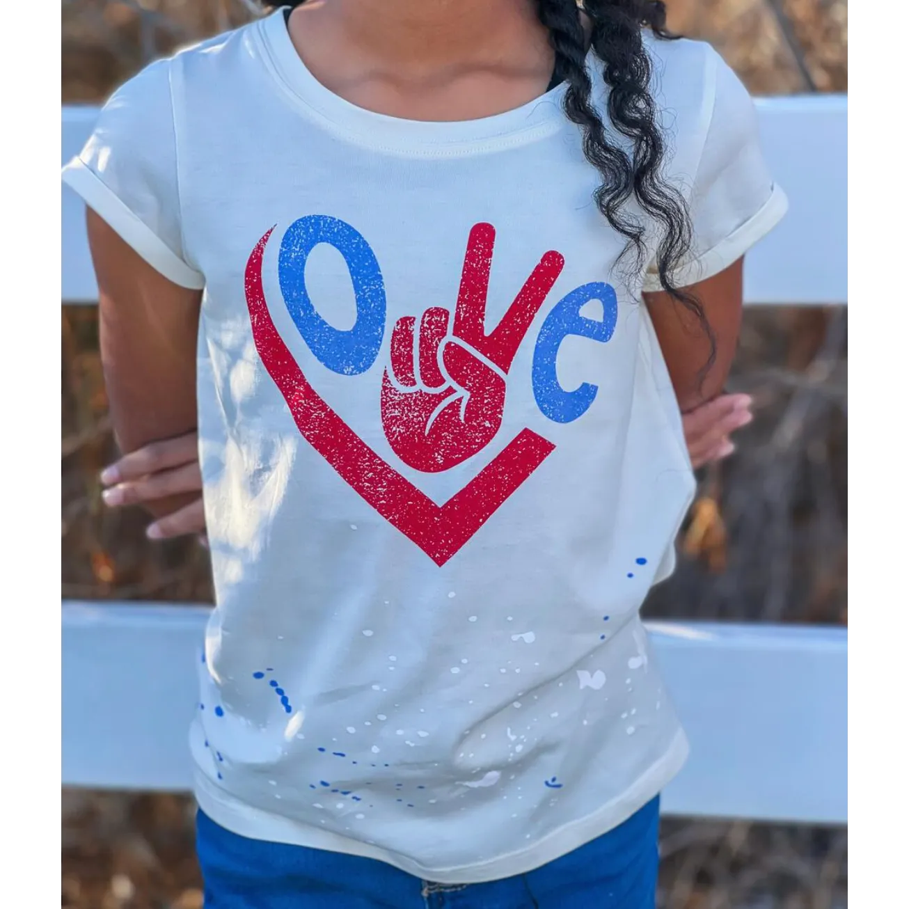 Sweet Soul Clothing Love Peace Sign Graphic Tee