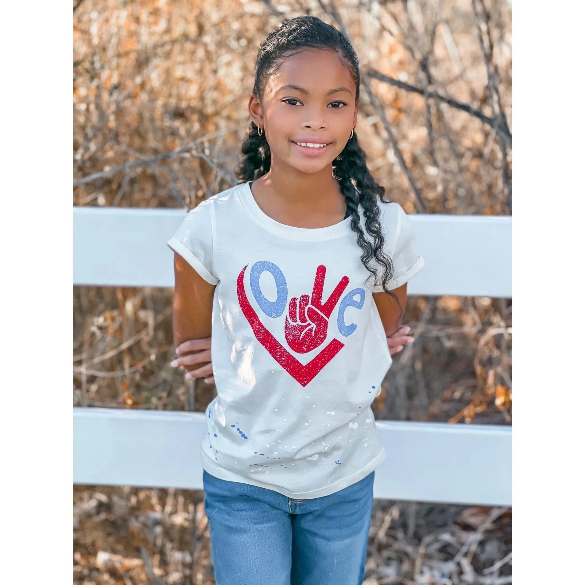 Sweet Soul Clothing Love Peace Sign Graphic Tee