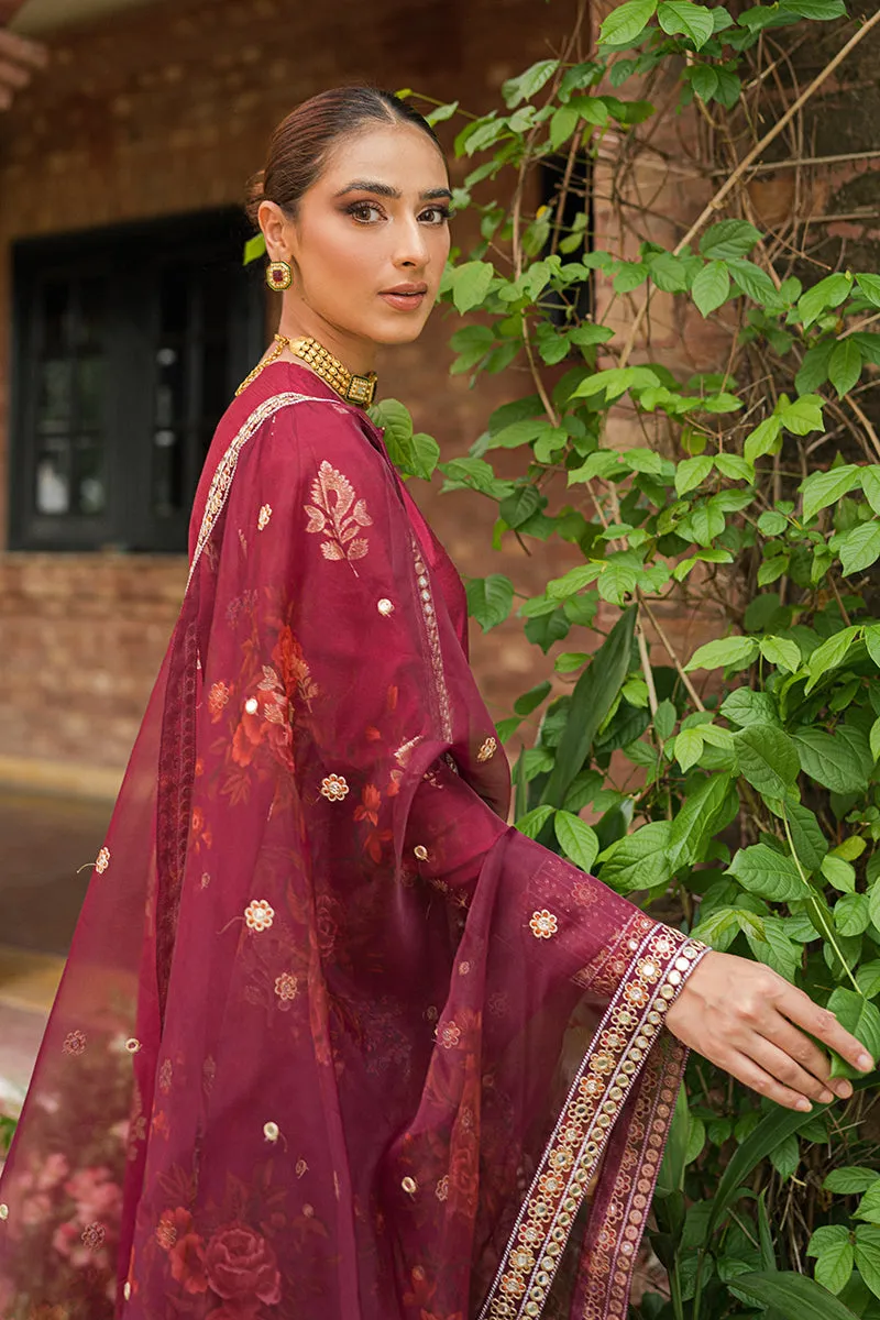 SYAH QURMAZI-3PC |  Cross Stitch The Bride Tribe Wedding Festive Collection 2022 | Unstitched Embroidered Jacquard Suits | Cross Stitch 2023