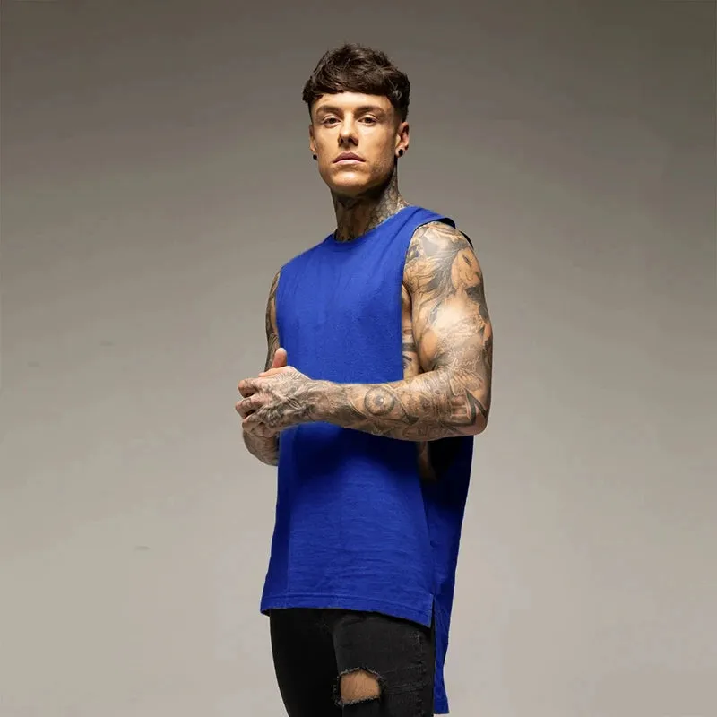Tank Top Gym Fitness Workout Cotton Sleeveless Shirt