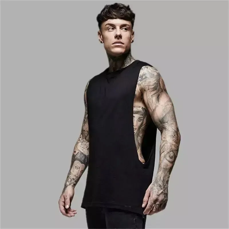 Tank Top Gym Fitness Workout Cotton Sleeveless Shirt