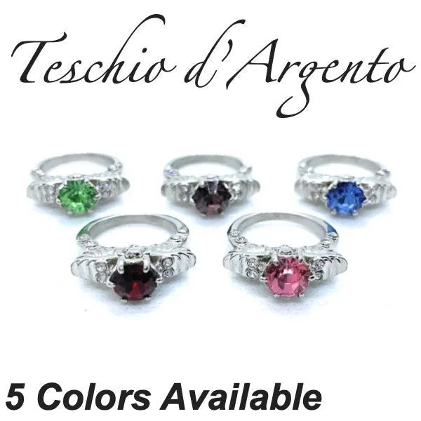 'Teschio d’Argento' Skull Wings Wedding/Engagement Rings (w039)