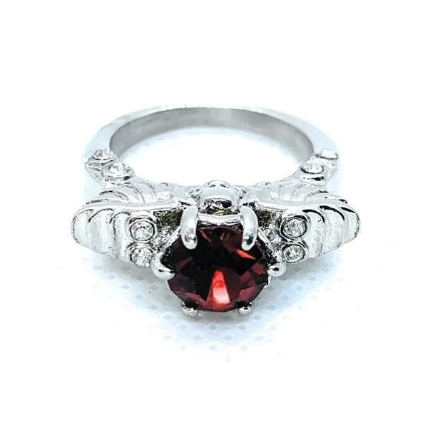 'Teschio d’Argento' Skull Wings Wedding/Engagement Rings (w039)