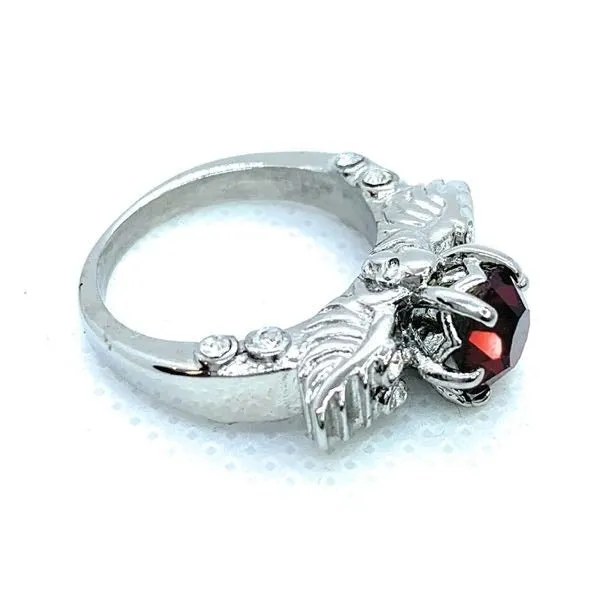 'Teschio d’Argento' Skull Wings Wedding/Engagement Rings (w039)