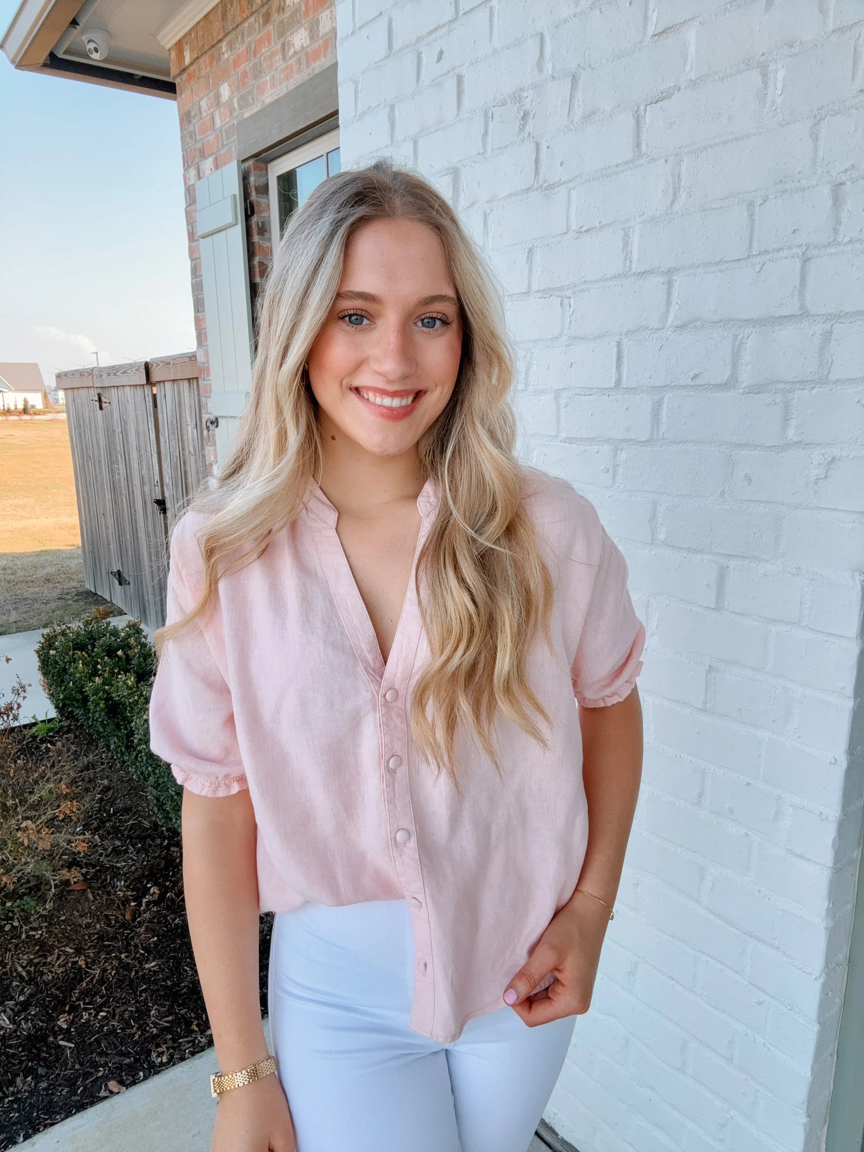 The Leisure Linen Top