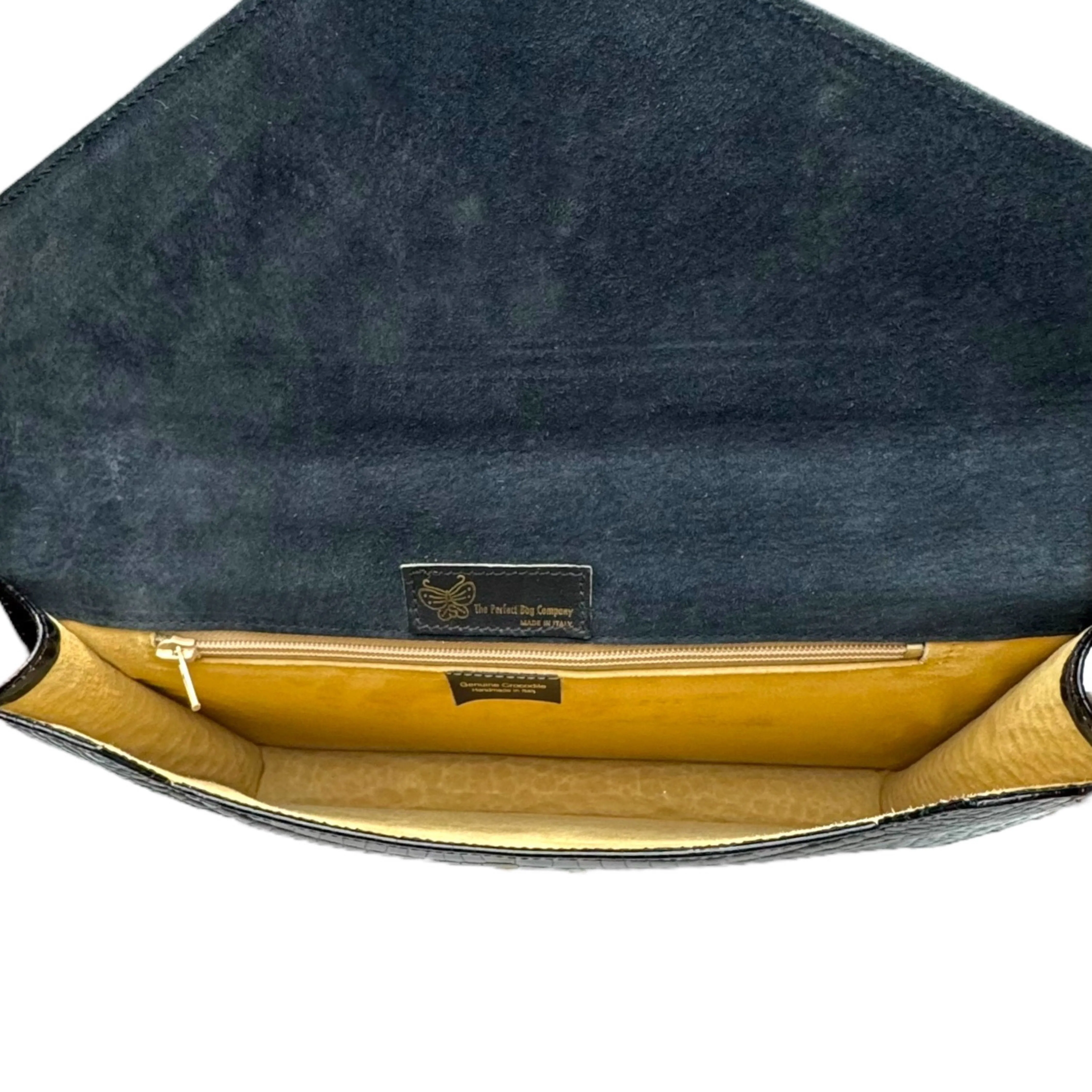 THE PERFECT BAG COMPANY Croc Snap Lock Briefcase - Black