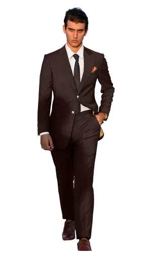 The Regal Dark Coffee Suit