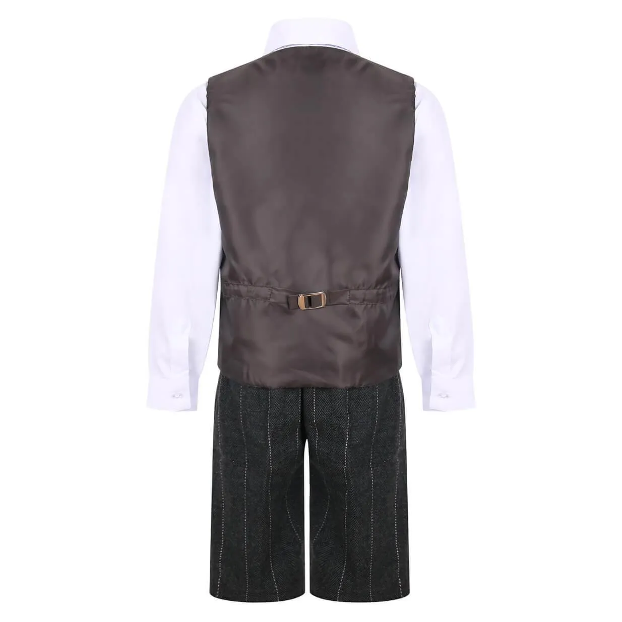 Thomas - Brown 4 Piece Shorts Suit