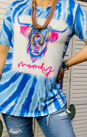 Tie-dyed Highland Cow Tee