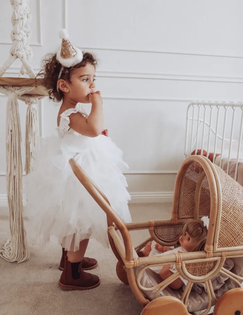 Tiffany Tutu Dress - White Cloud