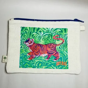 Tiger Hemp/Cotton Pouch - Designed by Sadie Rothenberg