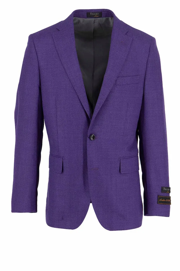 Tiglio Luxe Purple Dolcetto Modern Fit, Pure Wool Jacket TL2735