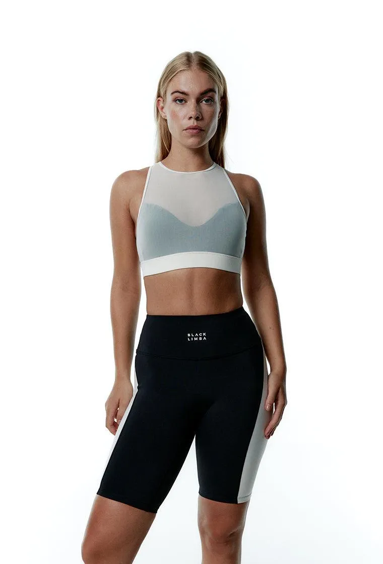 Top deportivo sujeción alta Evolve - Black & Cream