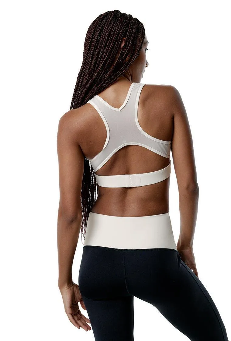 Top deportivo sujeción alta Evolve - Black & Cream