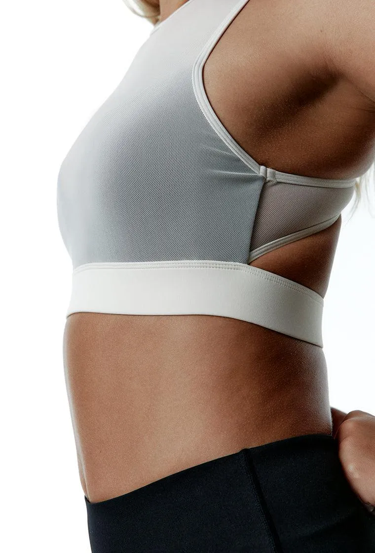Top deportivo sujeción alta Evolve - Black & Cream