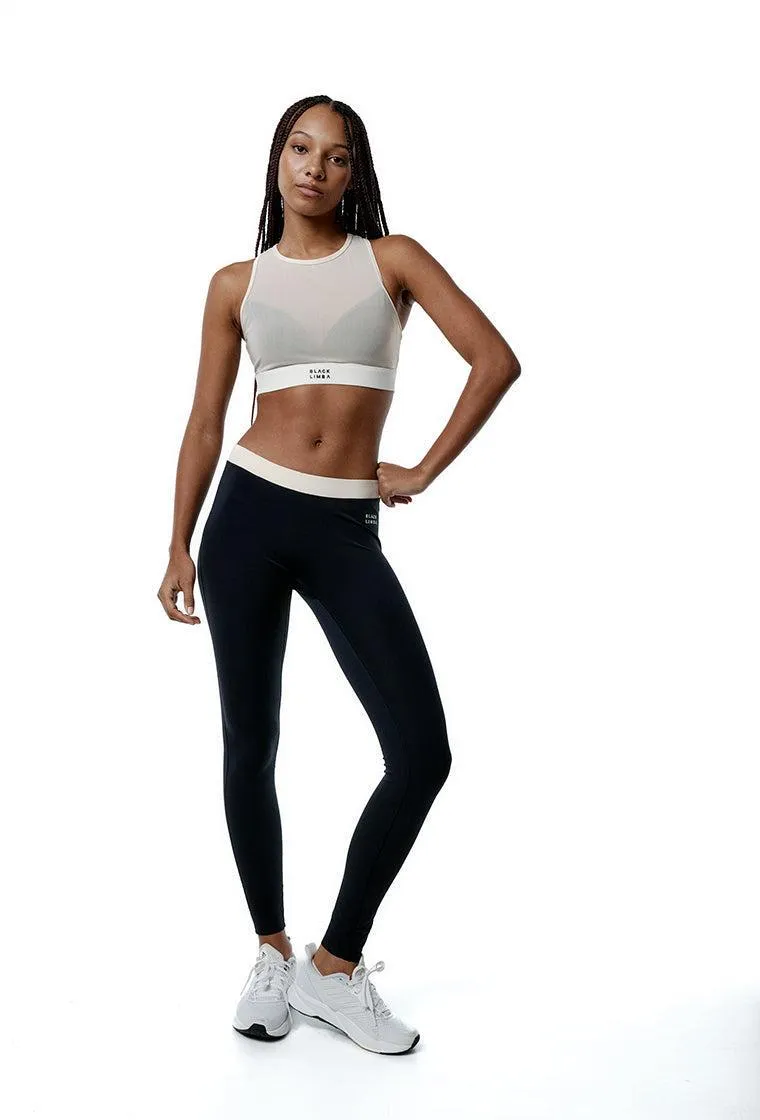 Top deportivo sujeción alta Evolve - Black & Cream