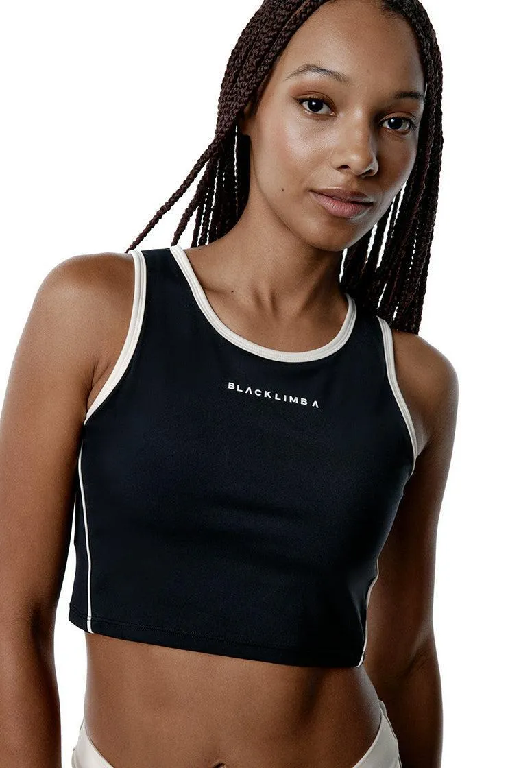 Top deportivo sujeción alta Streamline - Black & Cream