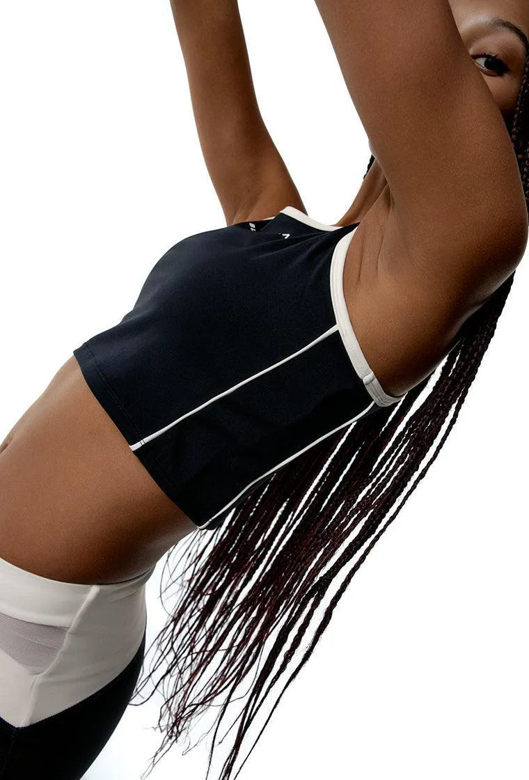 Top deportivo sujeción alta Streamline - Black & Cream