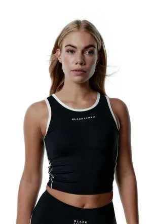Top deportivo sujeción alta Streamline - Black & Cream